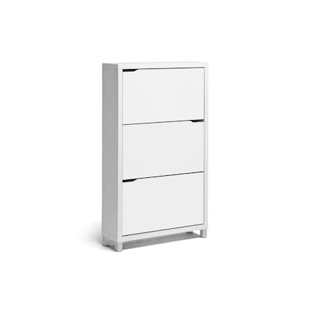 Baxton Studio Simms White Modern Shoe Cabinet 99-4514